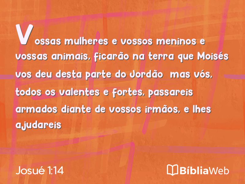 Josué 1:14 em imagem para compartilhar