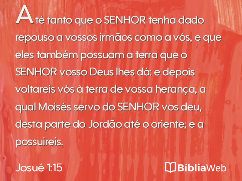 Josué 1:15 em imagem para compartilhar