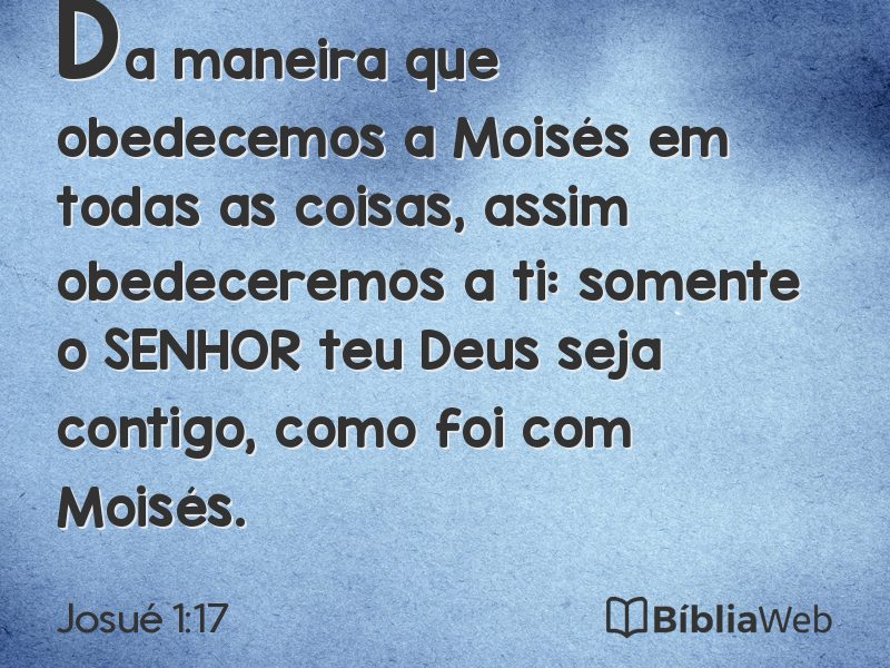 Josué 1:17 em imagem para compartilhar