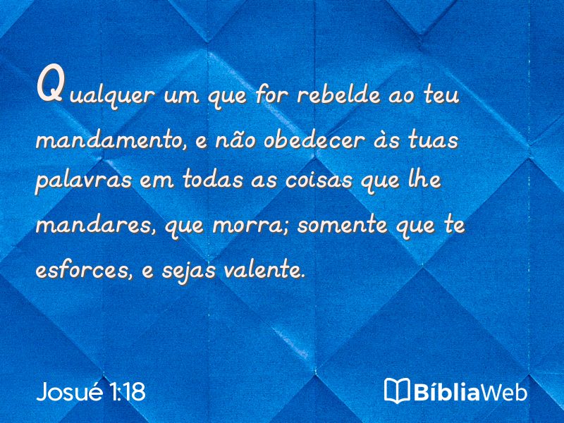 Josué 1:18 em imagem para compartilhar