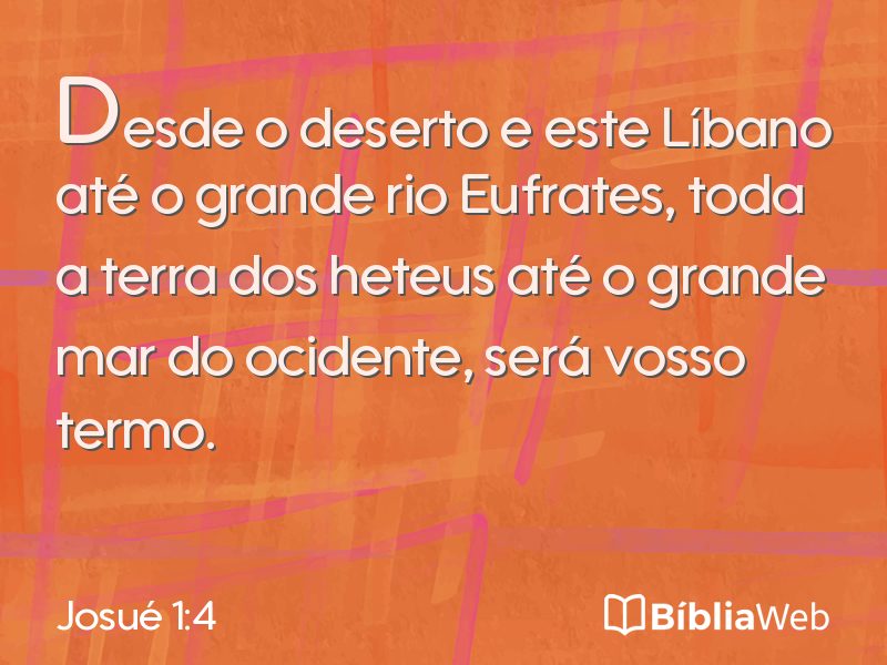 Josué 1:4 em imagem para compartilhar