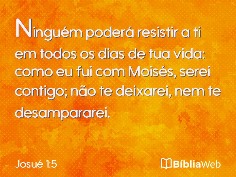 Josué 1:5 em imagem para compartilhar
