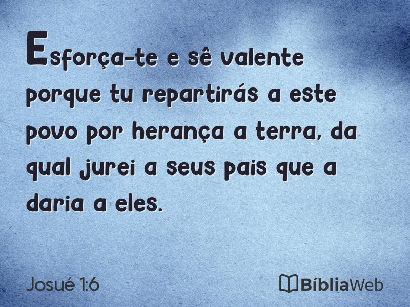 Josué 1:6 em imagem para compartilhar
