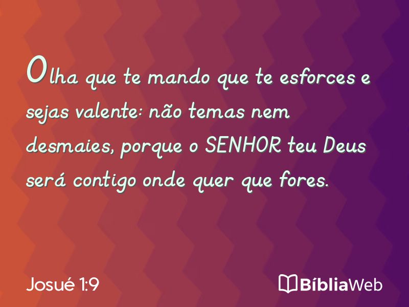 Josué 1:9 em imagem para compartilhar