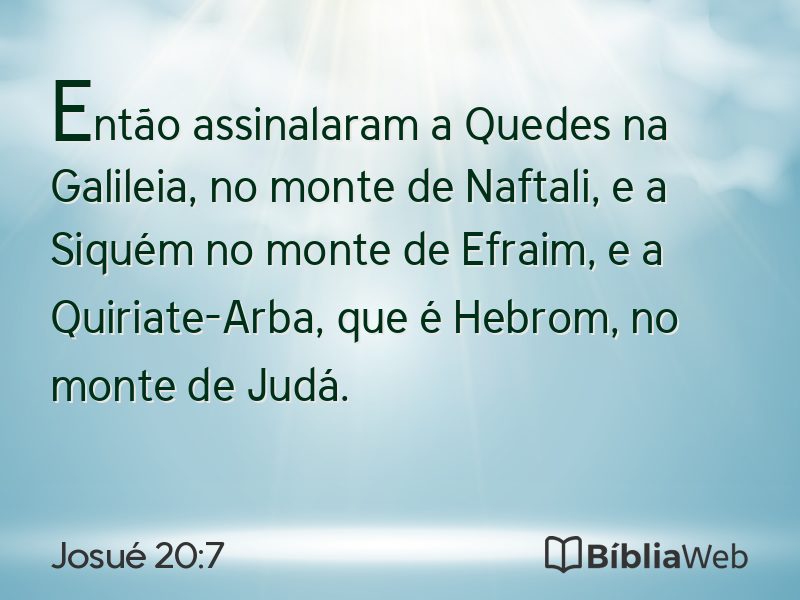 Josué 20:7 em imagem para compartilhar