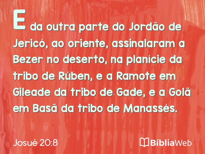 Josué 20:8 em imagem para compartilhar