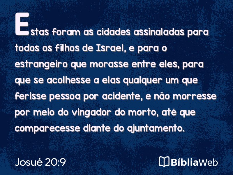 Josué 20:9 em imagem para compartilhar