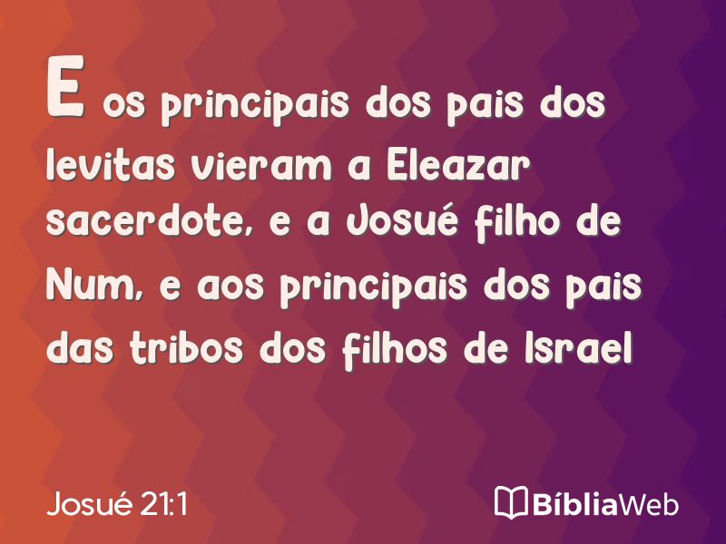 Josué 21:1 em imagem para compartilhar