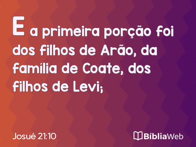 Josué 21:10 em imagem para compartilhar