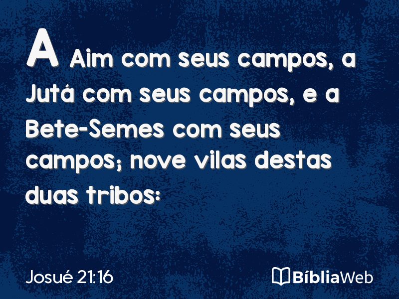 Josué 21:16 em imagem para compartilhar