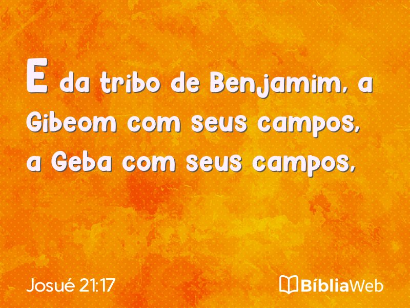 Josué 21:17 em imagem para compartilhar