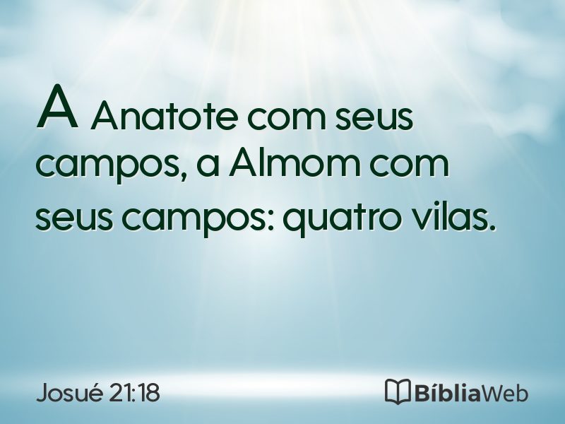 Josué 21:18 em imagem para compartilhar