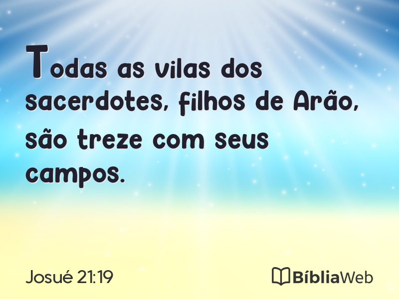 Josué 21:19 em imagem para compartilhar