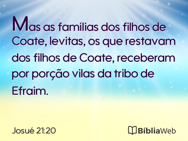 Josué 21:20 em imagem para compartilhar