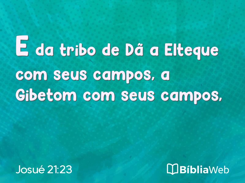 Josué 21:23 em imagem para compartilhar