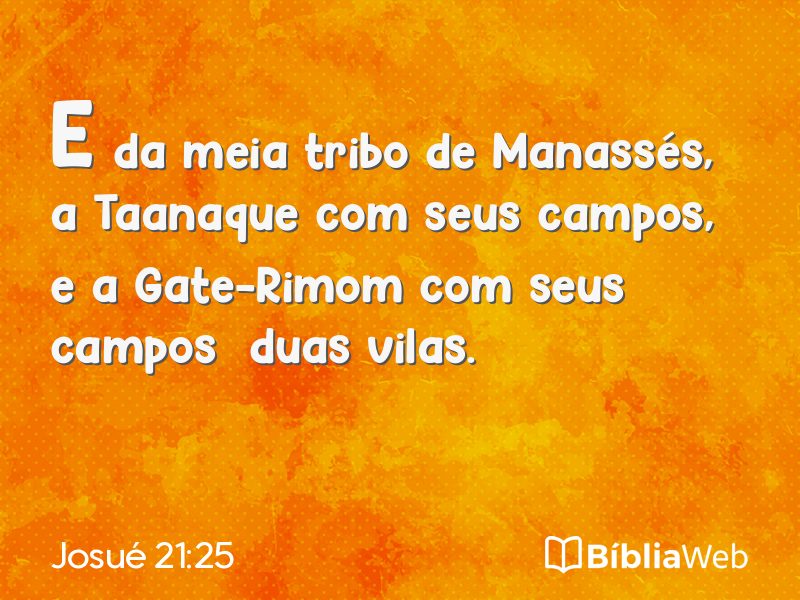 Josué 21:25 em imagem para compartilhar