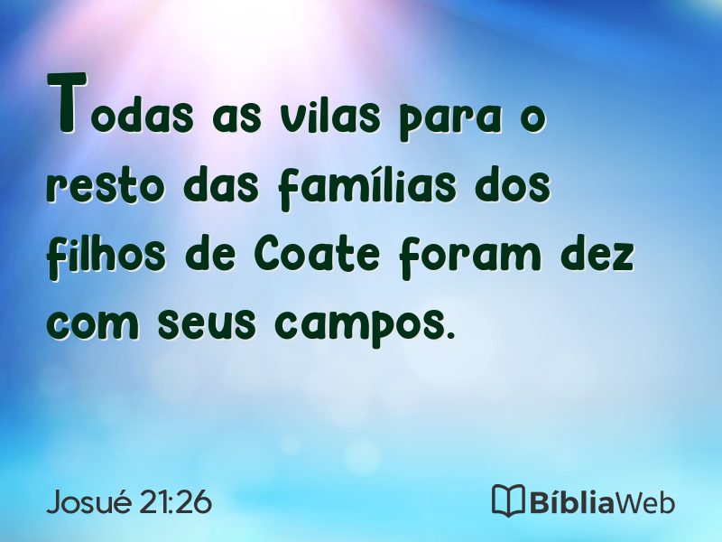 Josué 21:26 em imagem para compartilhar