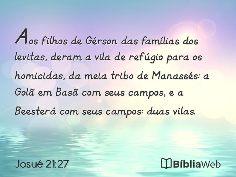 Josué 21:27 em imagem para compartilhar