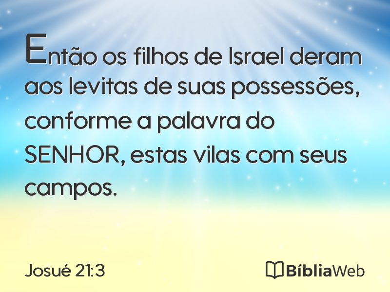 Josué 21:3 em imagem para compartilhar