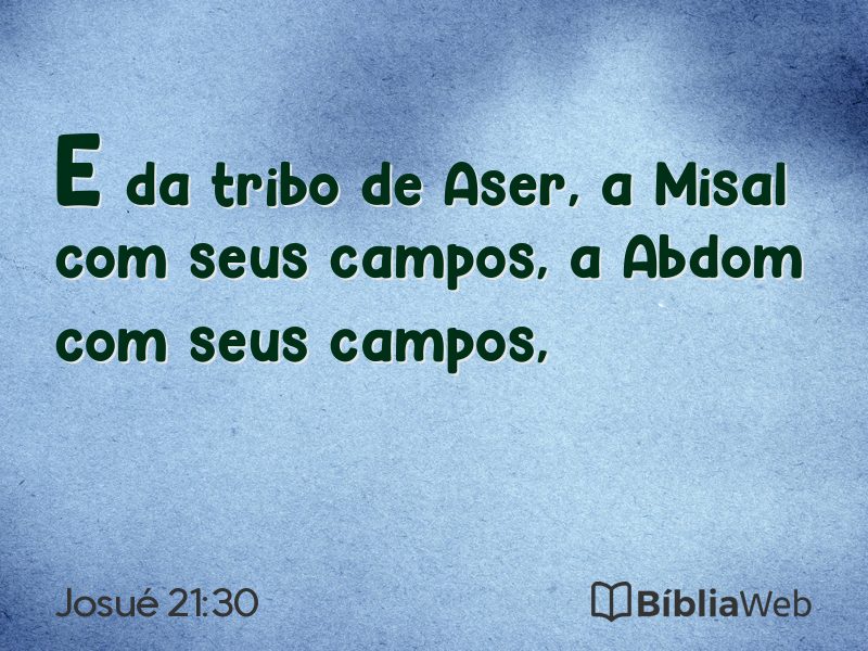 Josué 21:30 em imagem para compartilhar