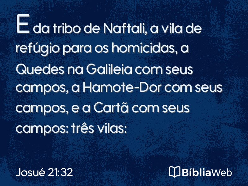 Josué 21:32 em imagem para compartilhar