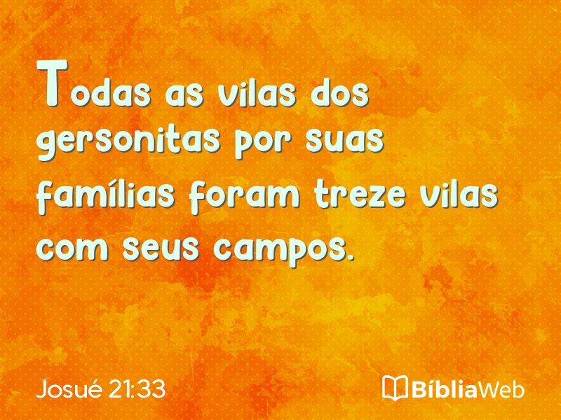 Josué 21:33 em imagem para compartilhar