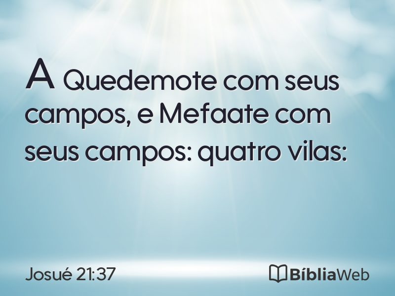 Josué 21:37 em imagem para compartilhar