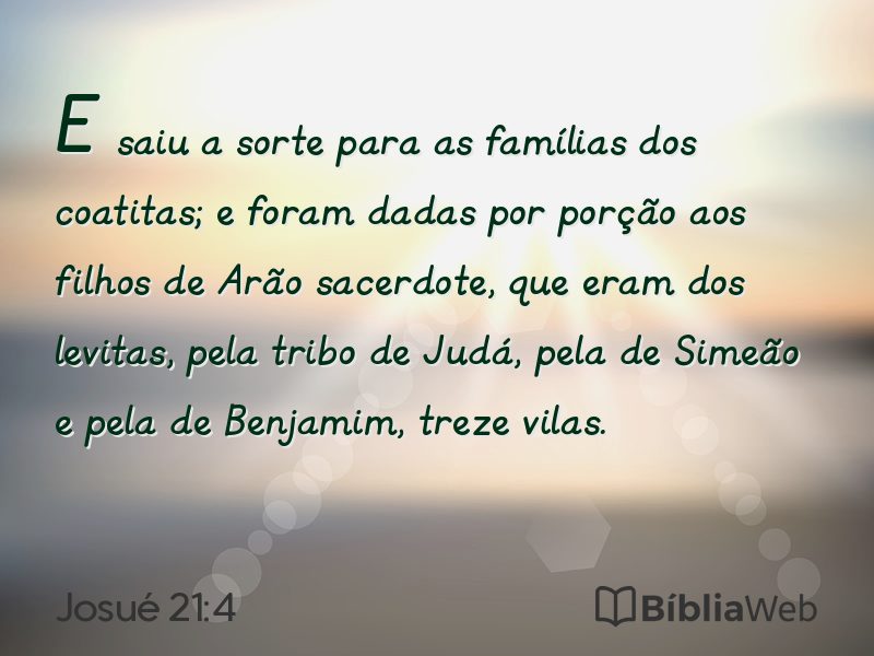 Josué 21:4 em imagem para compartilhar