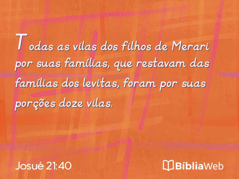 Josué 21:40 em imagem para compartilhar