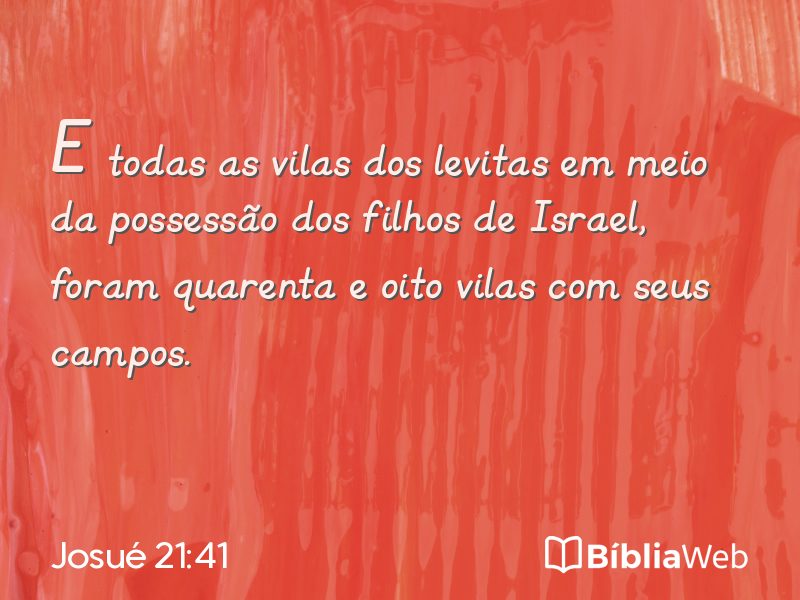 Josué 21:41 em imagem para compartilhar