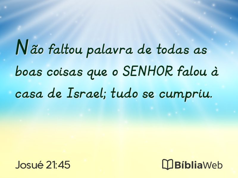 Josué 21:45 em imagem para compartilhar