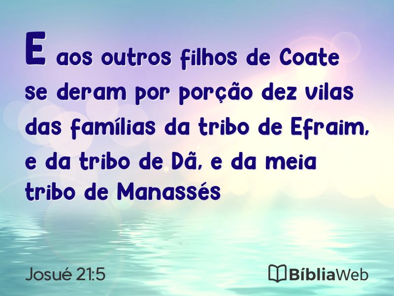Josué 21:5 em imagem para compartilhar