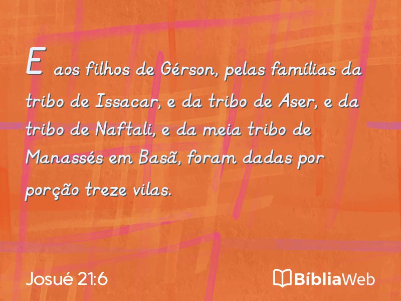 Josué 21:6 em imagem para compartilhar