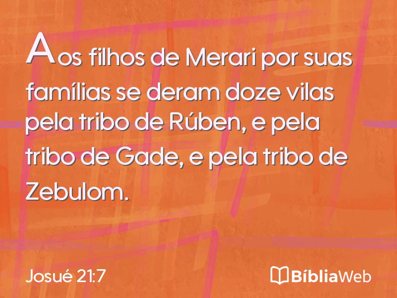 Josué 21:7 em imagem para compartilhar