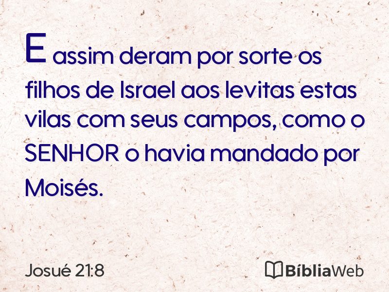 Josué 21:8 em imagem para compartilhar