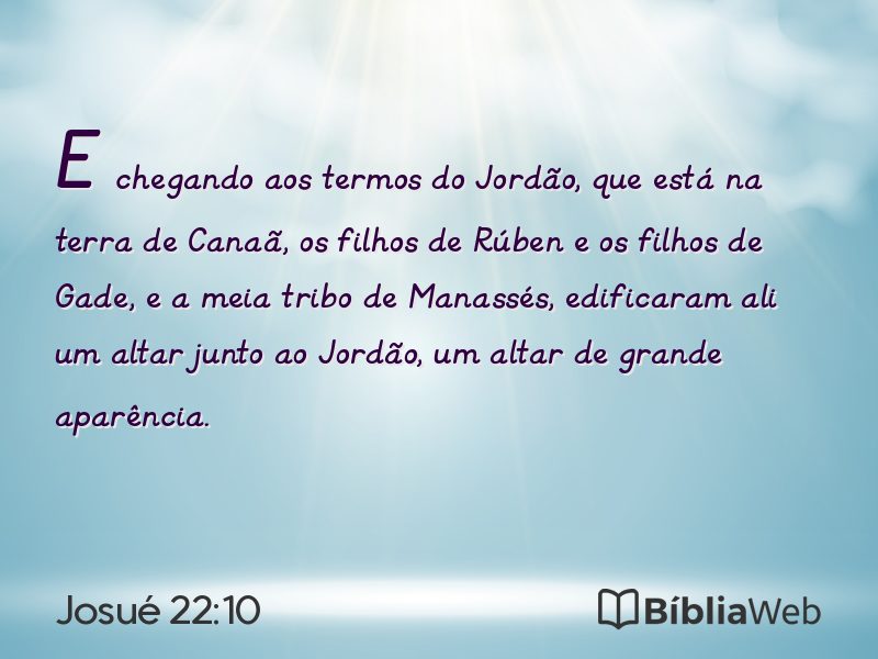 Josué 22:10 em imagem para compartilhar
