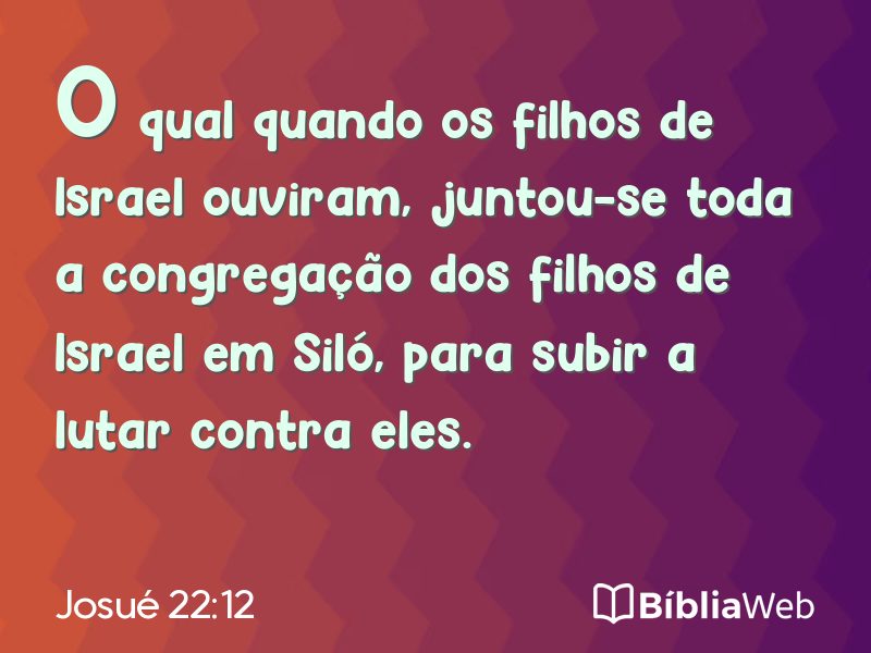 Josué 22:12 em imagem para compartilhar