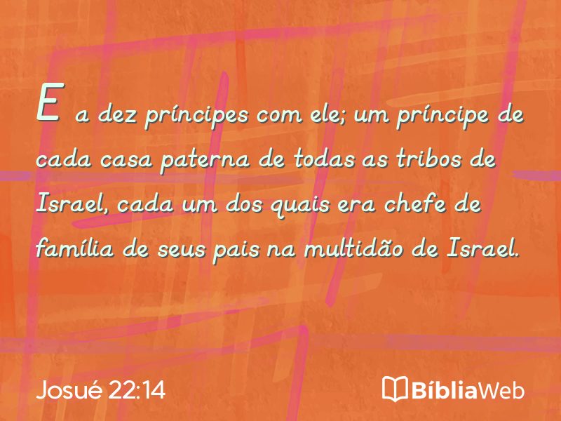 Josué 22:14 em imagem para compartilhar