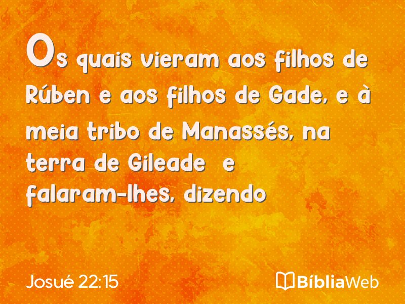 Josué 22:15 em imagem para compartilhar