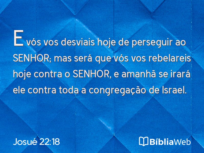 Josué 22:18 em imagem para compartilhar