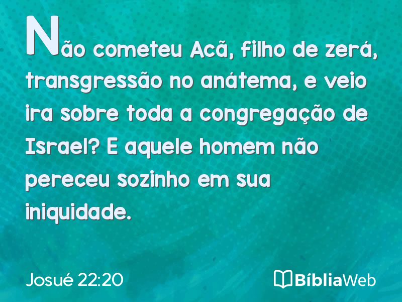 Josué 22:20 em imagem para compartilhar