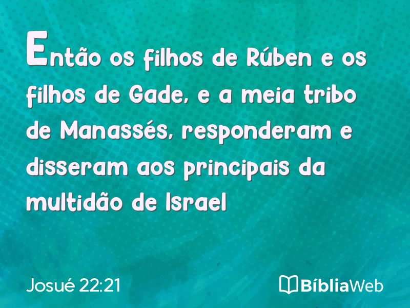 Josué 22:21 em imagem para compartilhar