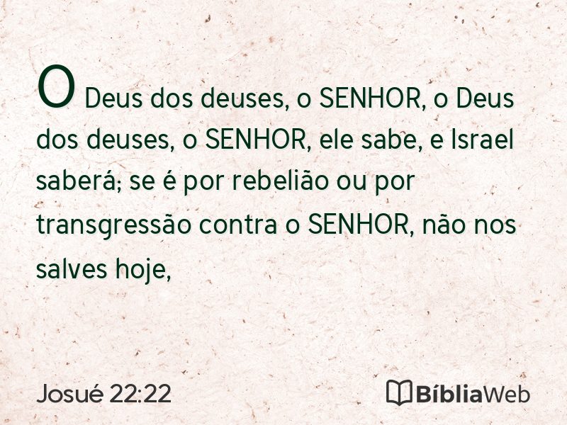 Josué 22:22 em imagem para compartilhar
