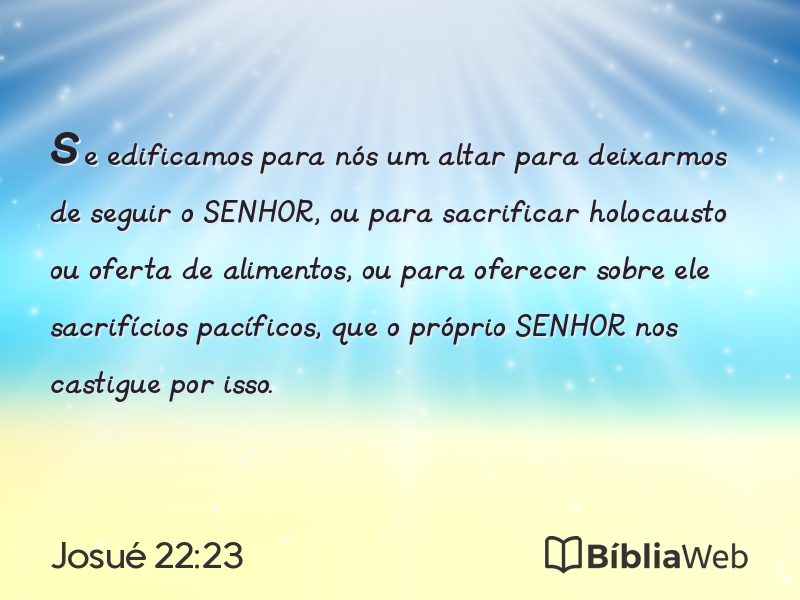 Josué 22:23 em imagem para compartilhar