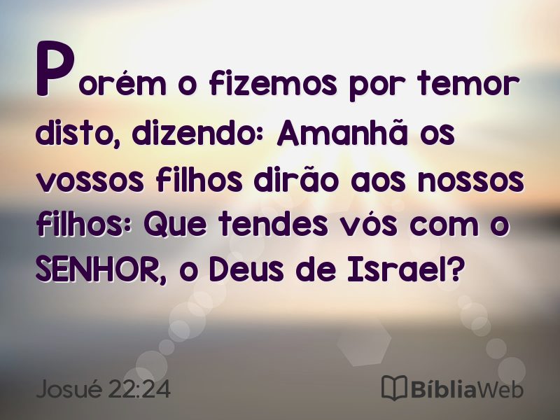 Josué 22:24 em imagem para compartilhar