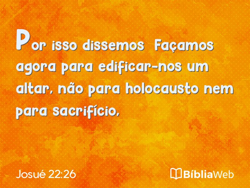 Josué 22:26 em imagem para compartilhar