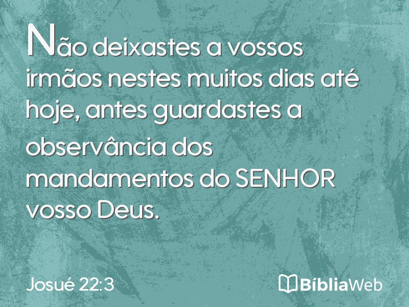 Josué 22:3 em imagem para compartilhar
