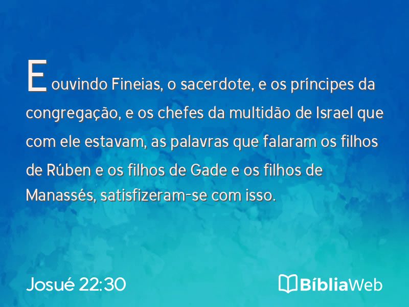 Josué 22:30 em imagem para compartilhar
