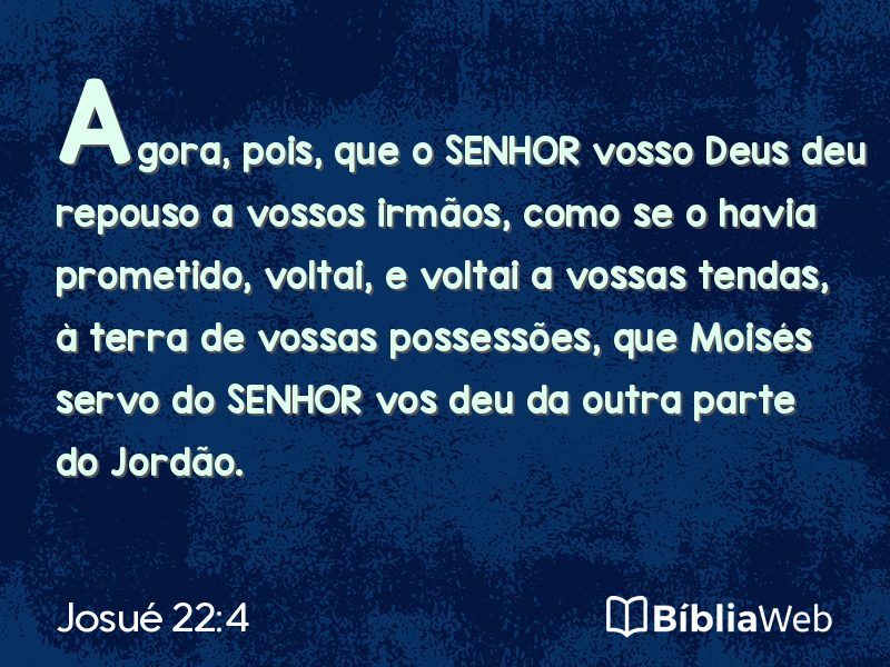 Josué 22:4 em imagem para compartilhar