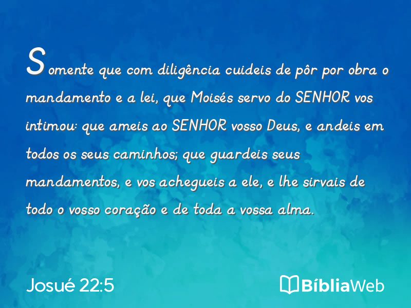 Josué 22:5 em imagem para compartilhar